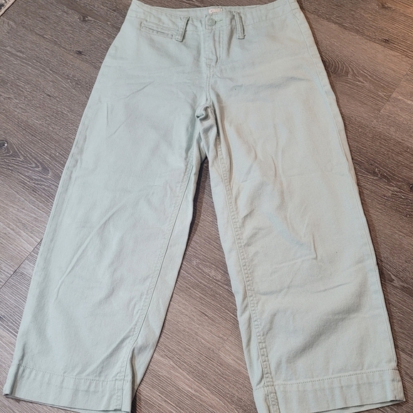 A NEW DAY Wide-Leg Crop High Rise Pants Aqua Size 4 - Picture 3 of 5